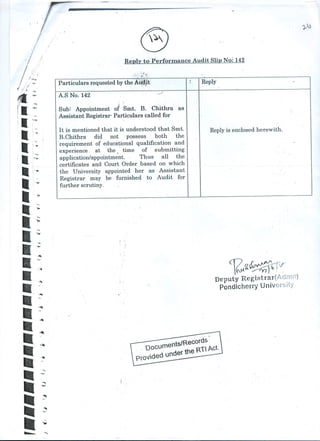 Chithra cag audit report | PDF