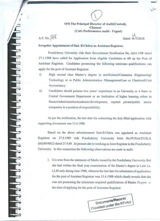 Chithra cag audit report | PDF