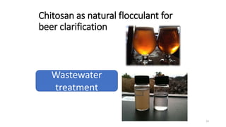 19
Chitosan as natural flocculant for
beer clarification
Wastewater
treatment
 