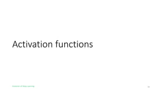 Evolution of Deep Learning
Activation functions
34
 
