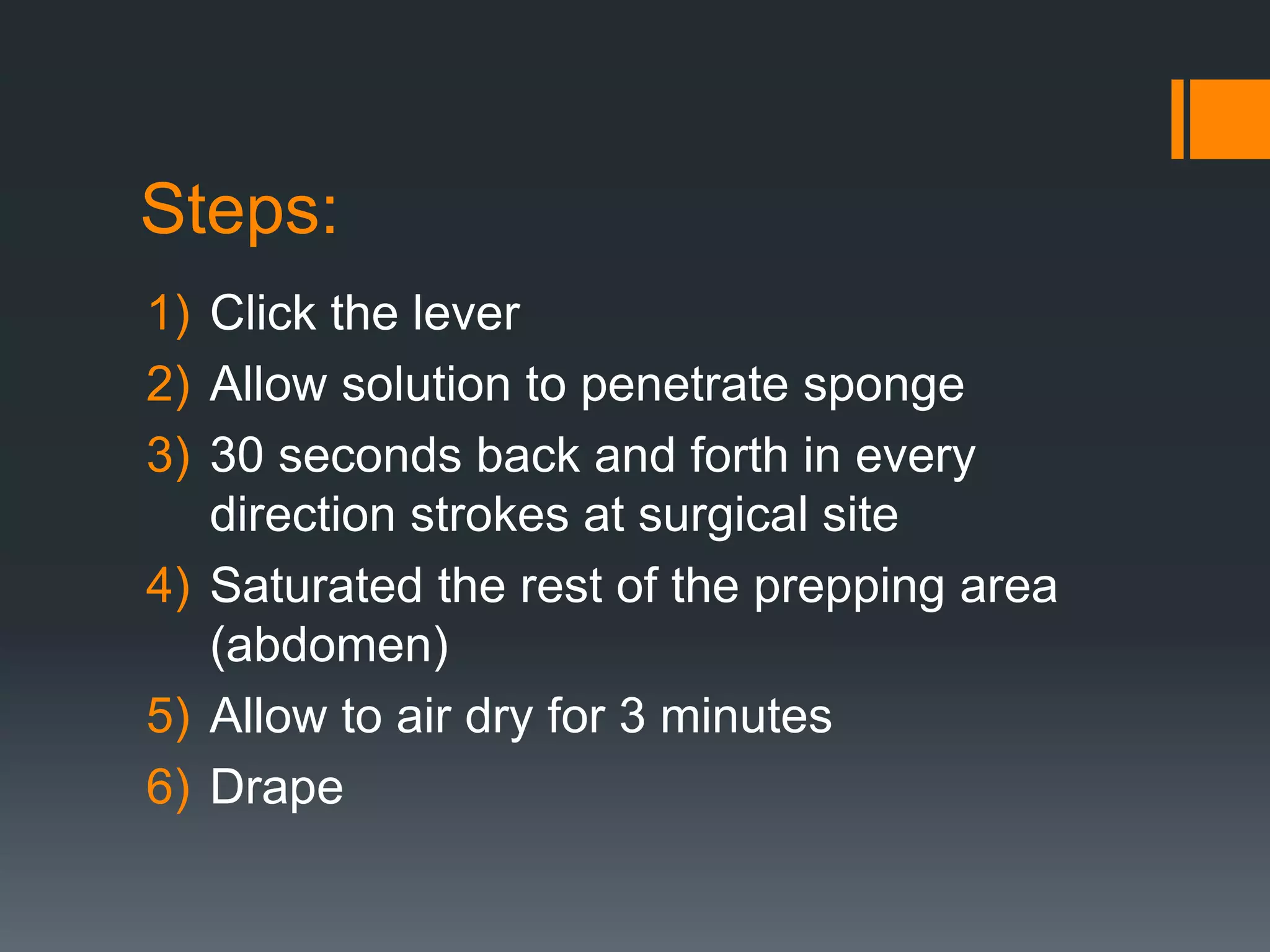 Chloraprep surgical site preparation | PPTX