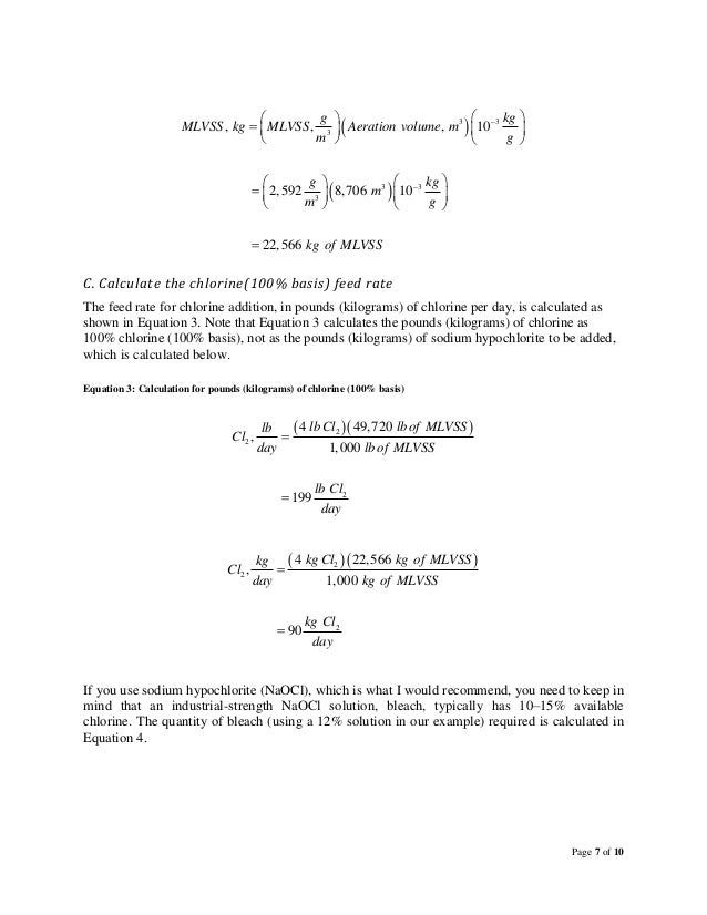 Chlorinate tocontrolfilamentousbacteria