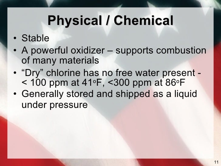 Is Supports Combustion A Physical Or Chemical Property Chlorine Hazards 2009