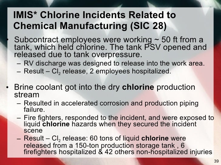 Chlorine Hazards 2009