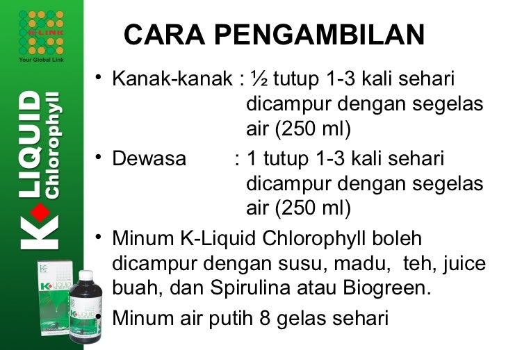 Apa itu K-Liquid Chlorophyll