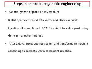 Chloroplast Transformation by Dr Swaati Sharma.pptx