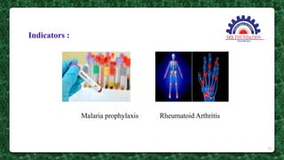 Indicators :
Malaria prophylaxis Rheumatoid Arthritis
20
 
