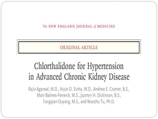 Chlorthalidone for hypertension in advanced ckd