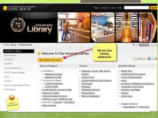 Using databases off campus
 