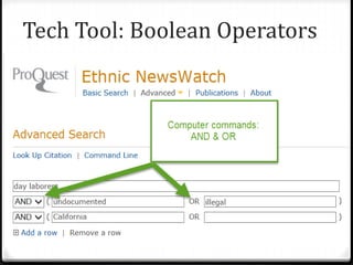 Tech Tool: Boolean Operators
 