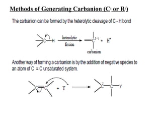 Methods of Generating Carbanion (C-
or R-
)
 