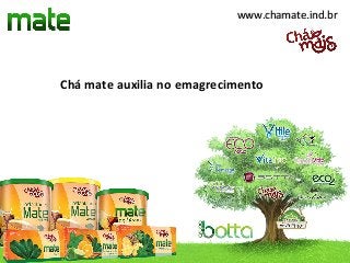 www.chamate.ind.brwww.chamate.ind.br
Chá mate auxilia no emagrecimento
 
