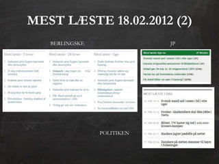 MEST LÆSTE 18.02.2012 (2)
   BERLINGSKE               JP




                POLITIKEN
 
