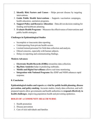 COMMUNITY HEALTH NURSING II MSC NURSING 2ND YEAR | PDF