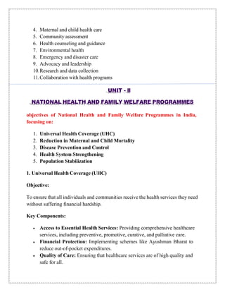 COMMUNITY HEALTH NURSING II MSC NURSING 2ND YEAR | PDF