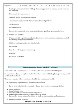 INTRODUCTION TO COMMUNITY HEALTH | PDF