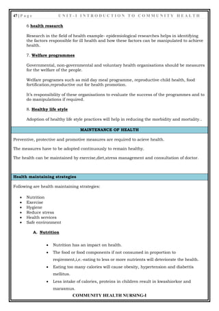 INTRODUCTION TO COMMUNITY HEALTH | PDF