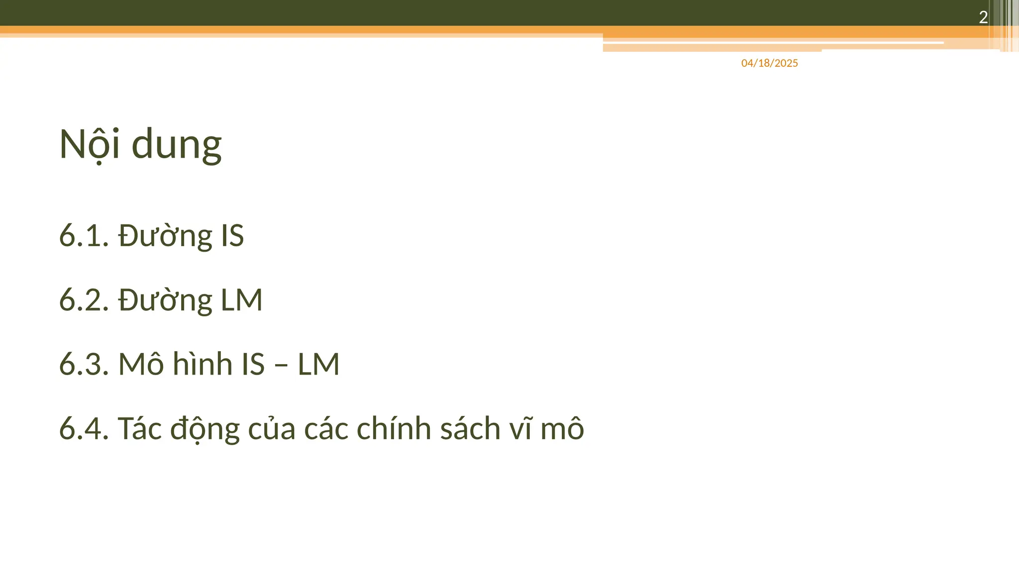 Chương 6 Mô hình IS - LM kinh tế vĩ mô.pptx