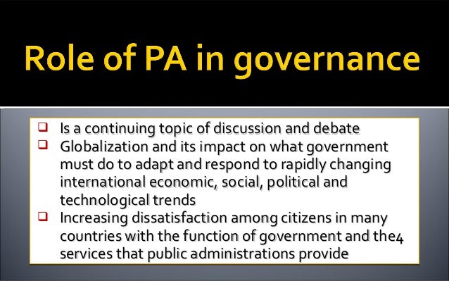 Changing Role of Public Administration in Democratic Governance | PPT