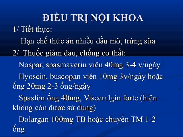 Chẩn đoán và điều trị sỏi mật Chẩn đoán và điều trị sỏi mật