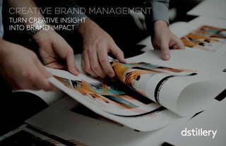 Creative Brand Management
TURN CREATIVE INSIGHT
INTO BRAND IMPACT
 