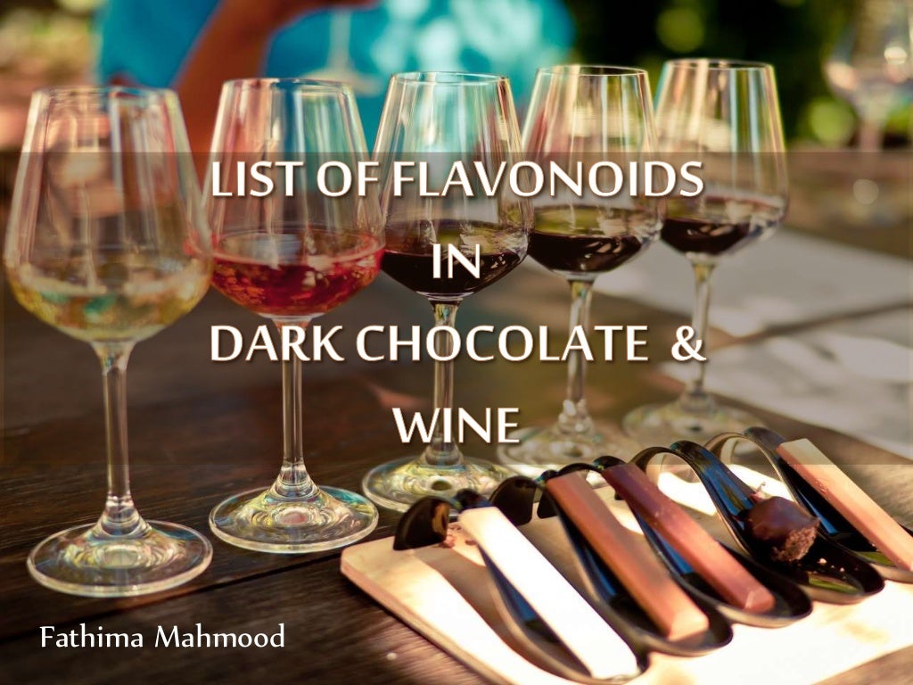 list of flavonoids in dark chocolate and wine