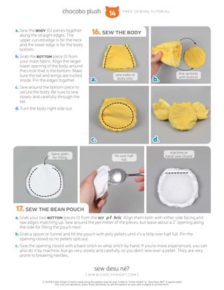 Chocobo plush-sewing-pattern | PDF