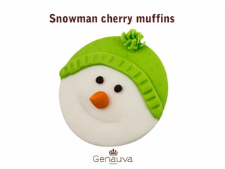 Snowman cherry muffins
 