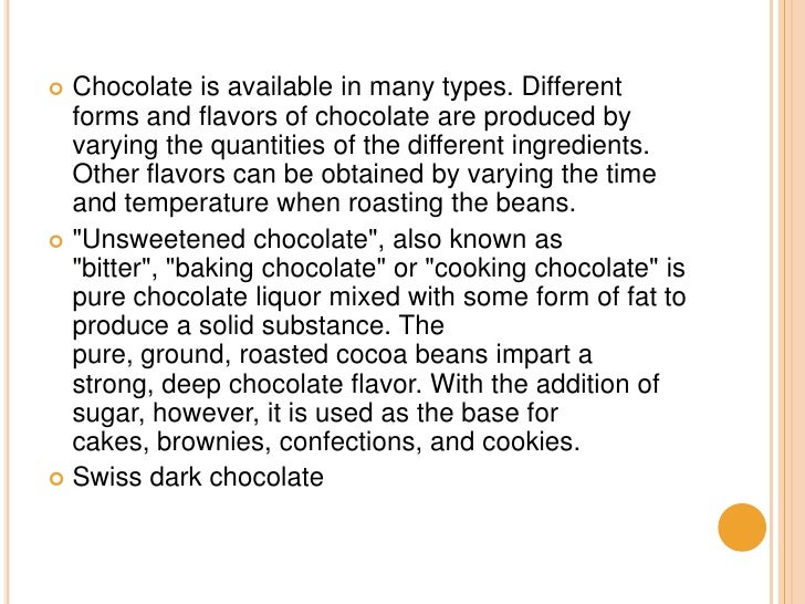 Chocolate fun facts