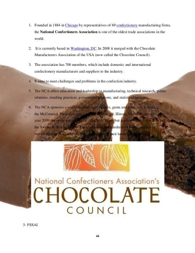 Chocolate industry project report