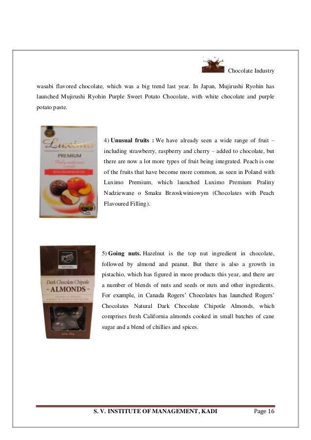 A Chocolate Industry Project Report