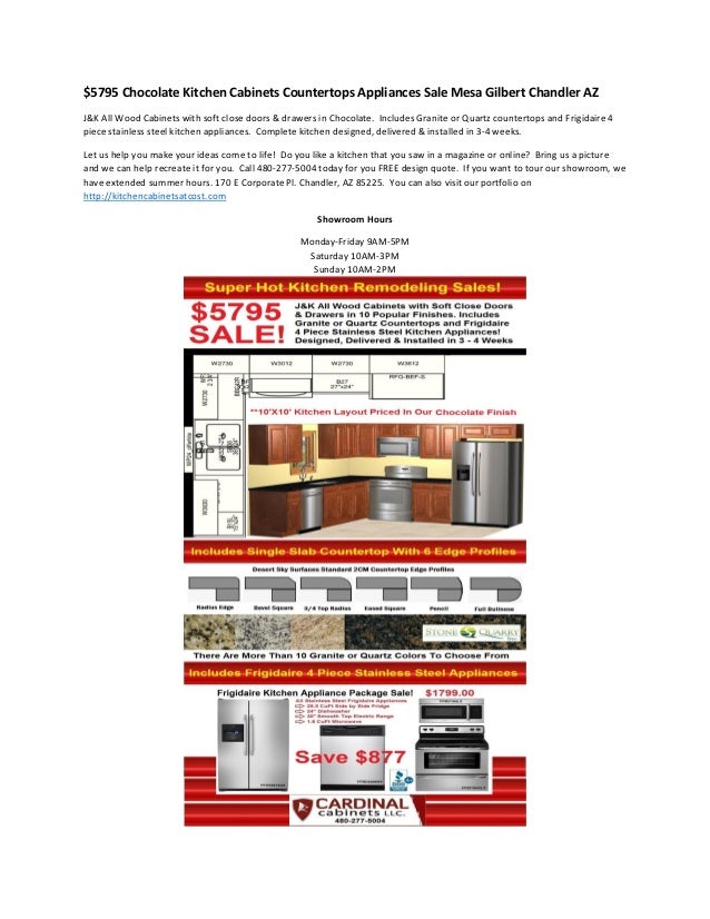 Chocolate Kitchen Cabinets Countertops Appliances Sale 5795 Mesa Gil