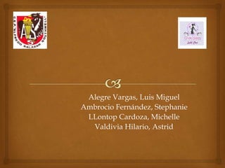 Alegre Vargas, Luis Miguel
Ambrocio Fernández, Stephanie
 LLontop Cardoza, Michelle
  Valdivia Hilario, Astrid
 