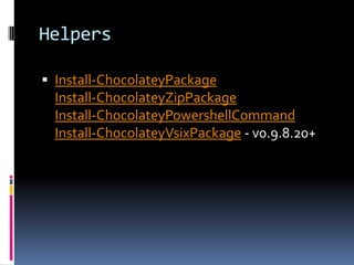 chocolatey install