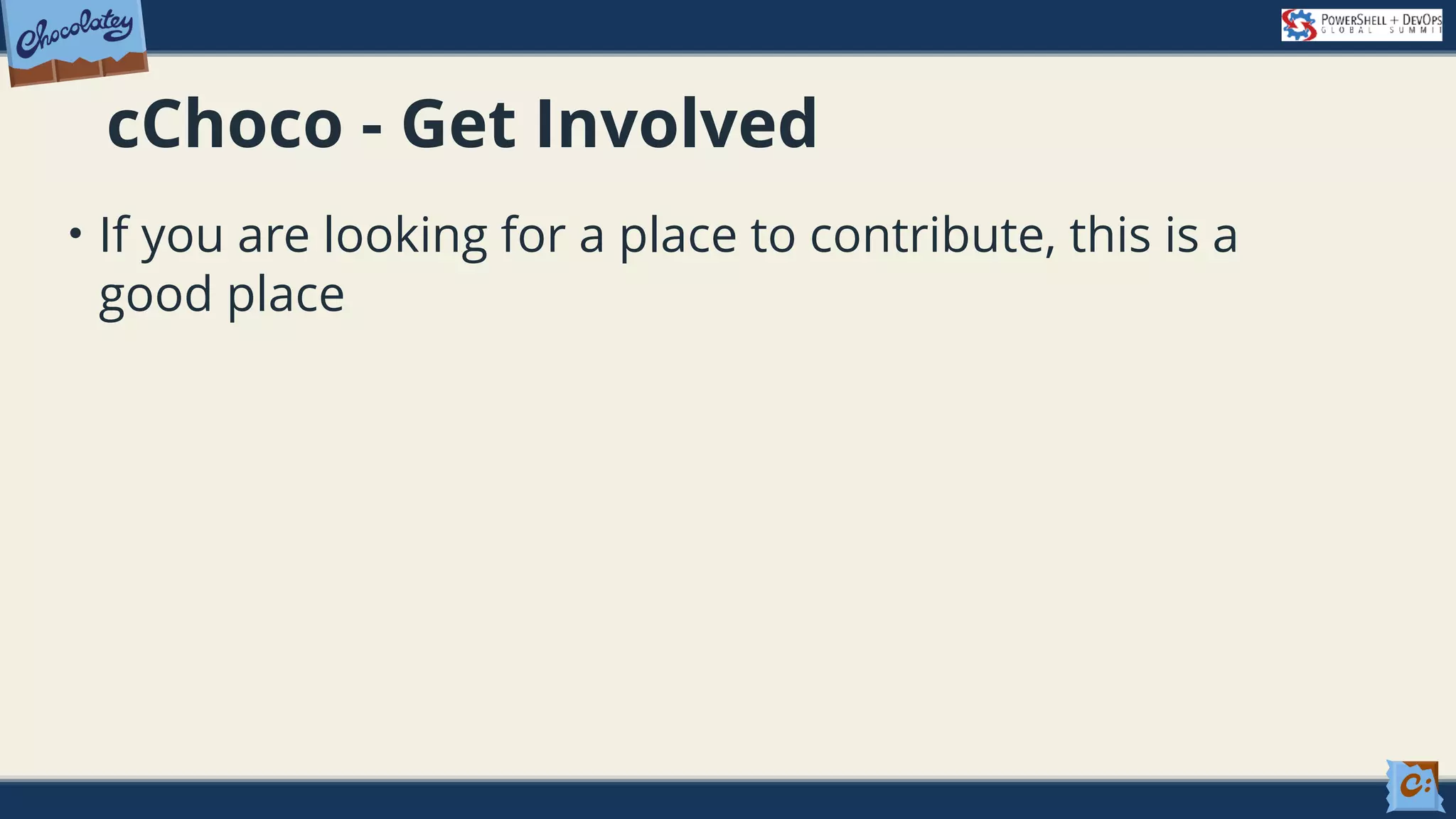 cChoco - Get Involved • If you are looking for a place to contribute, this is a good place 