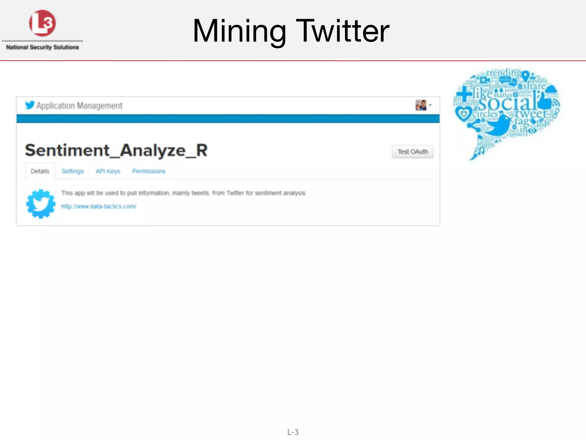 L-3
Mining Twitter
 