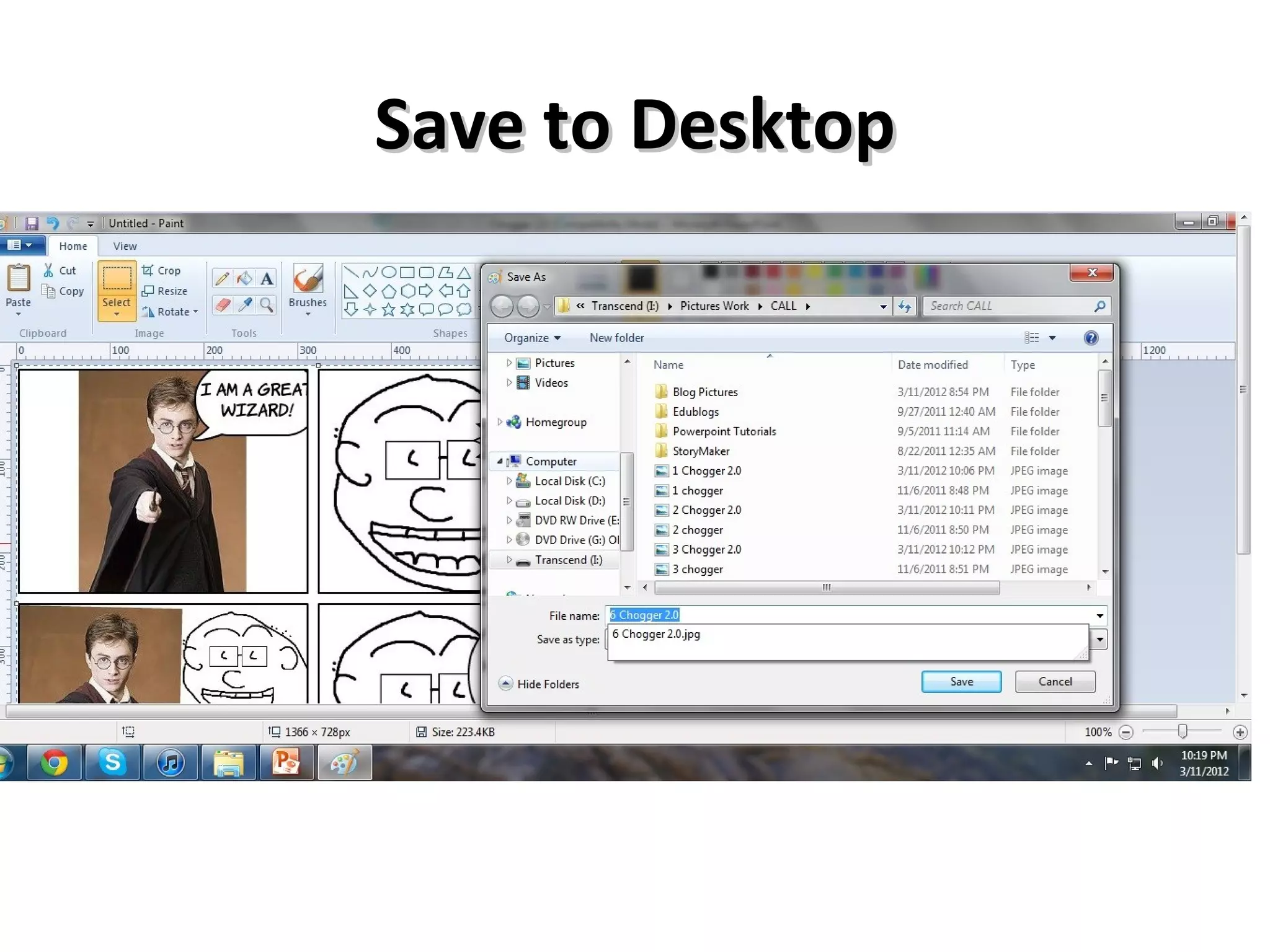 Save to Desktop
 