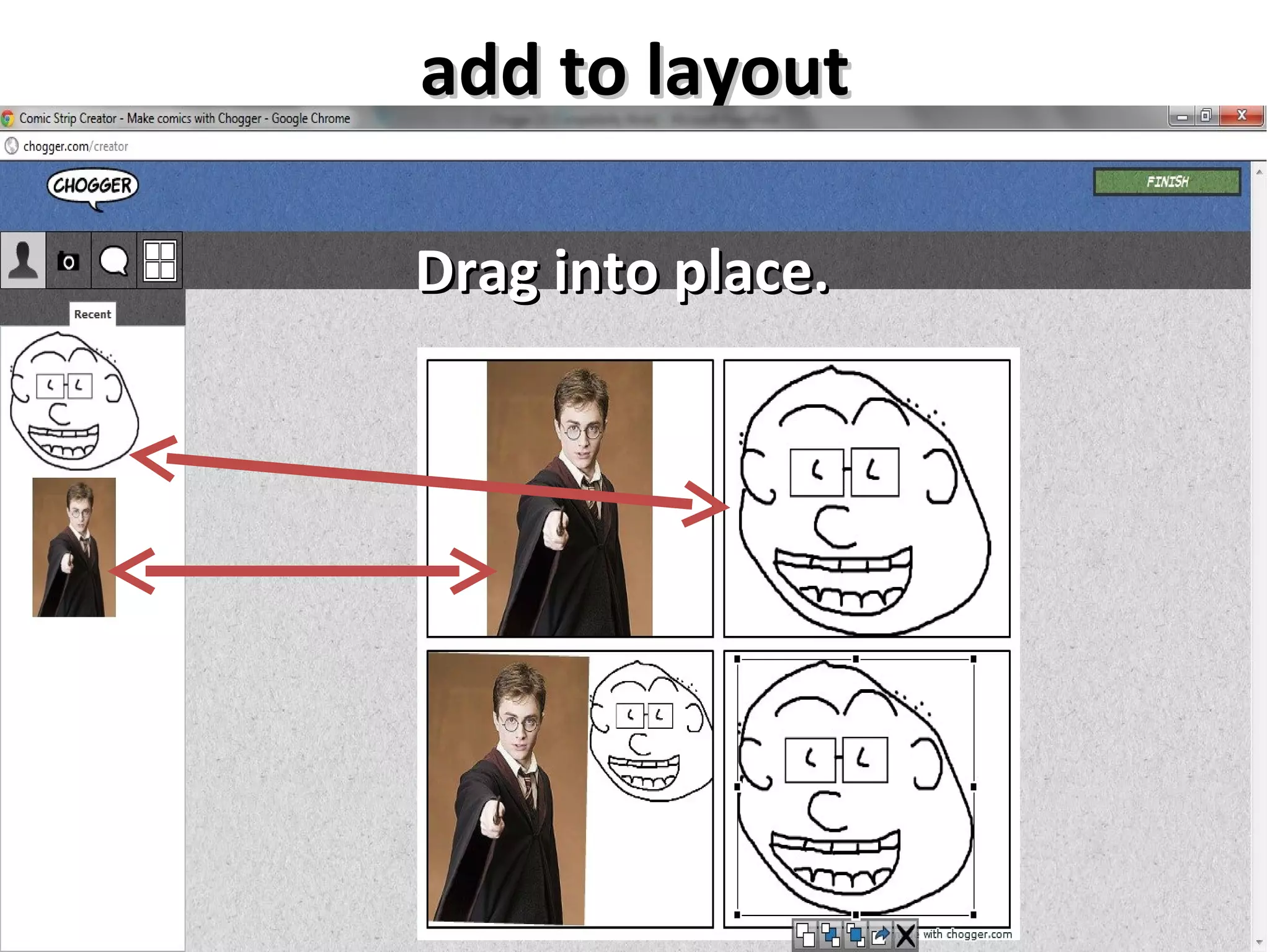 add to layout

Drag into place.
 