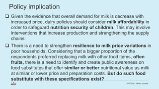 Estimating the effects of a change in dairy policy on infants’ milk intake in Kenya and Tanzania