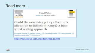 Estimating the effects of a change in dairy policy on infants’ milk intake in Kenya and Tanzania