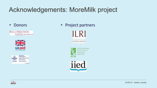 Estimating the effects of a change in dairy policy on infants’ milk intake in Kenya and Tanzania