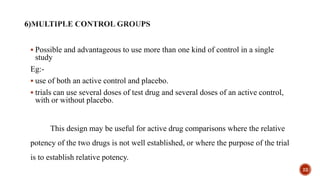 Choice of control group in clinical trials | PPTX