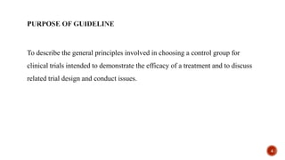 Choice of control group in clinical trials | PPTX