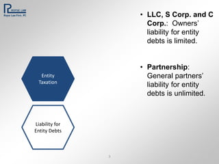Choice of entity power point may 2013 | PPTX