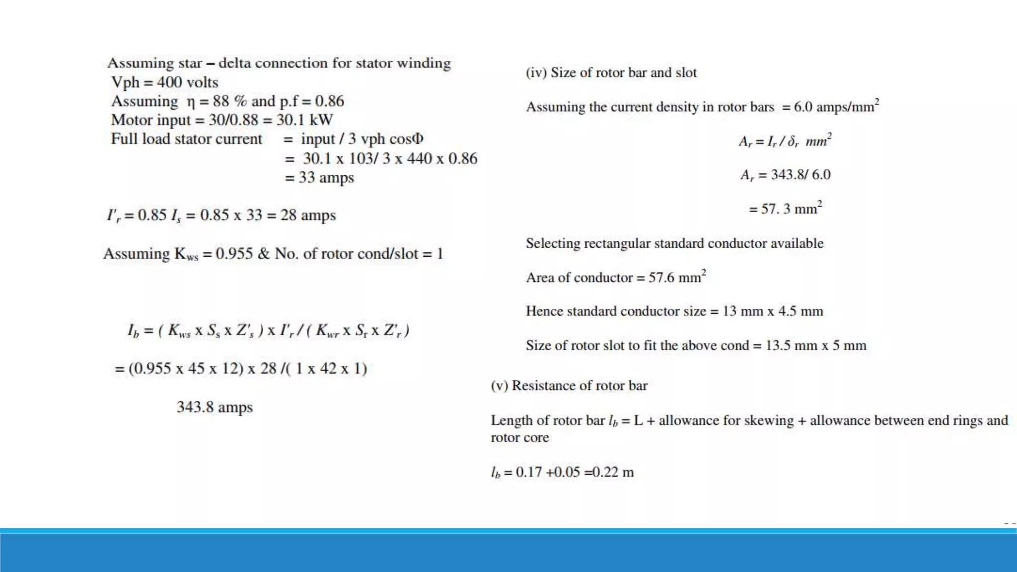 Design of stator & rotor for Wound Induction Motor