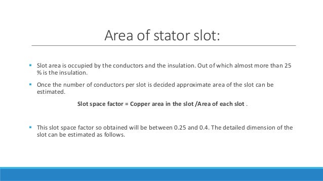 Types of stator slots in induction motor
