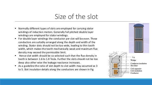 Types of stator slots in induction motor