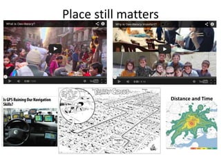 Place still matters
Distance and Time
 