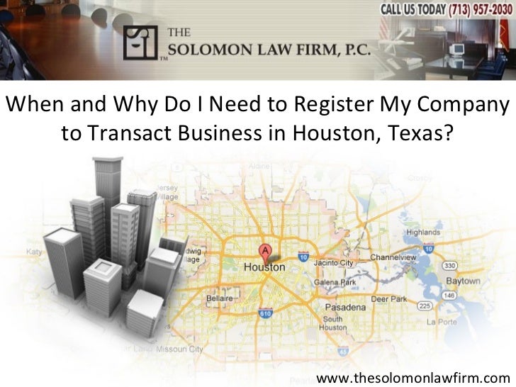 When and Why Do I Need to Register My Company to Transact Business in