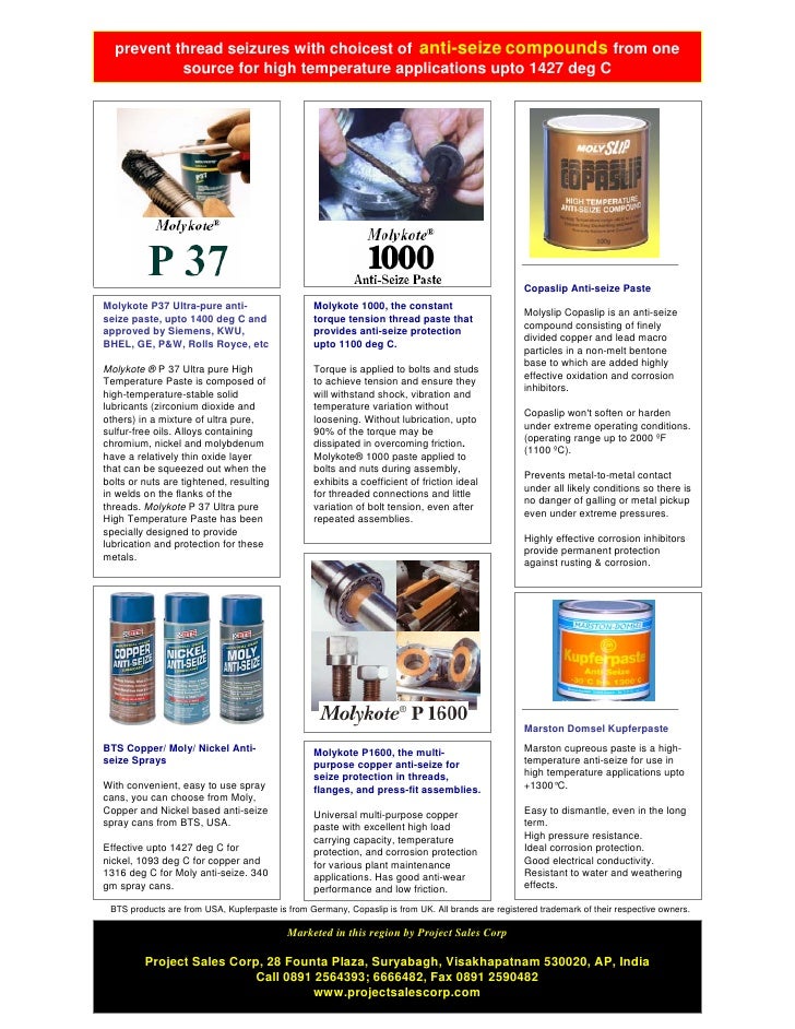 Choicest Anti Seize Compounds